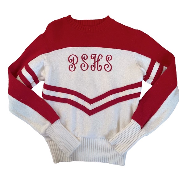 Vintage Sweaters - VINTAGE | Palm Springs High School Cheer Sweater 1990 XS/S